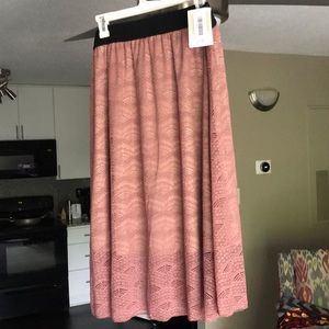 Dusty Rose LulaRoe XL Lola Skirt